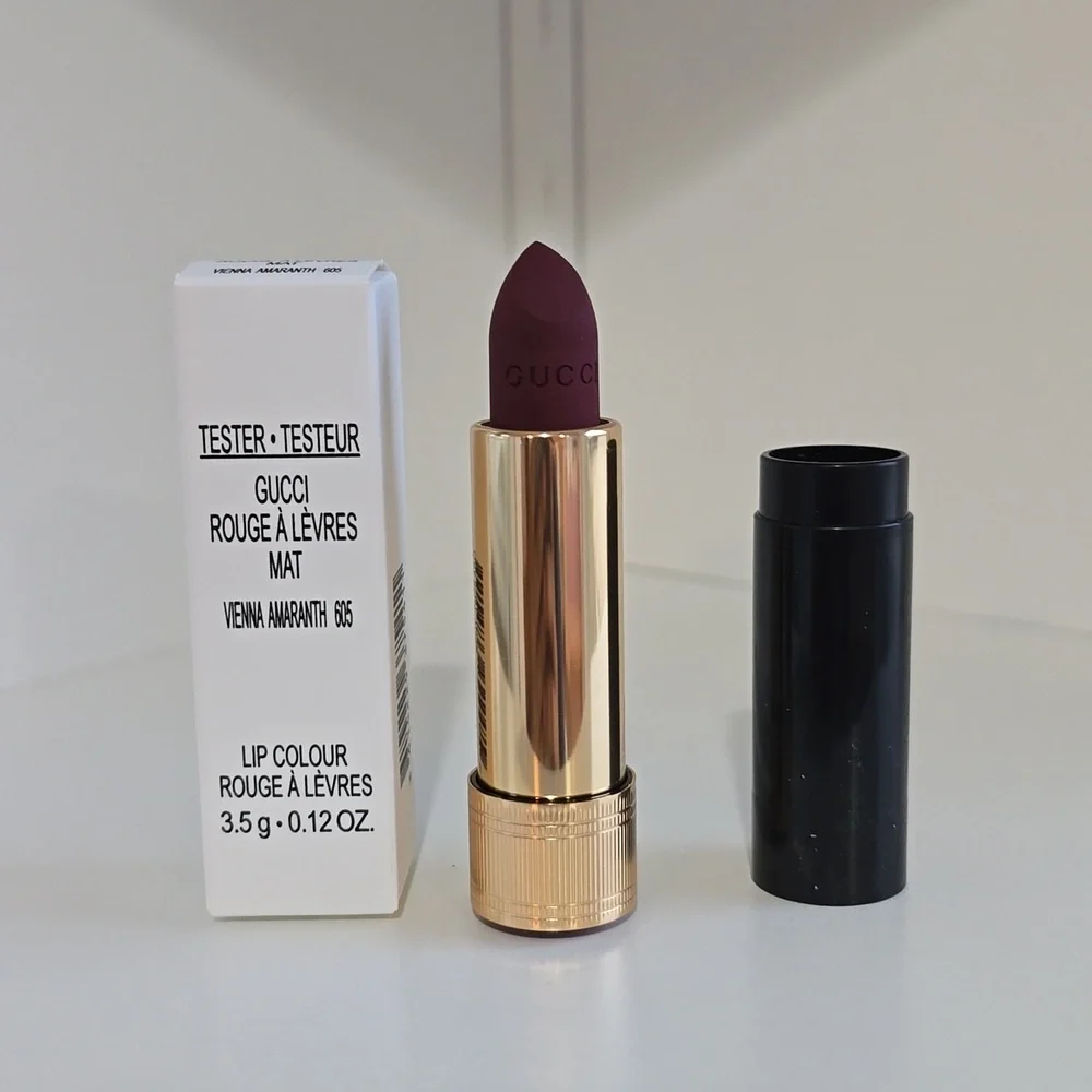 New Gucci Lipstick Tester-605 Matte Vienna Amaranth